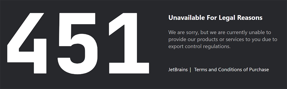 JetBrains блокирует скачивание